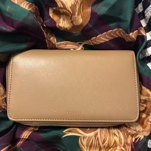 Filofax Saffiano Tan Beige Agenda Planner Wallet